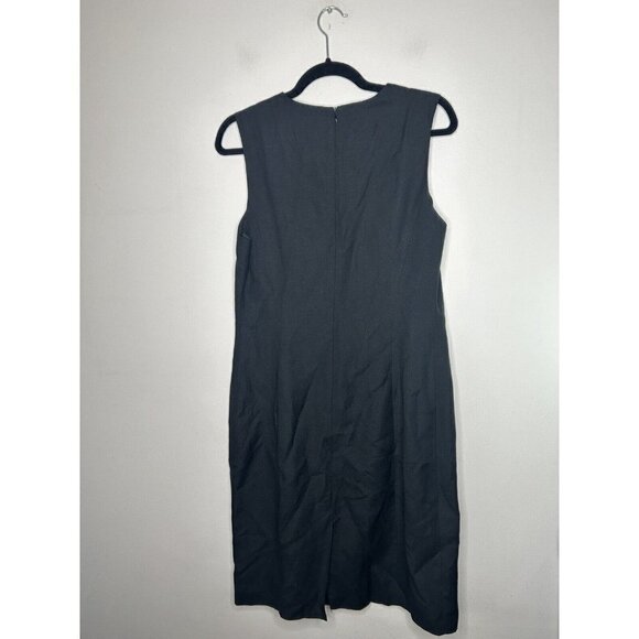 Harve Benard Women's Sleeveless Button Down Linen Blend Solid Black Size 12 - Picture 5 of 13